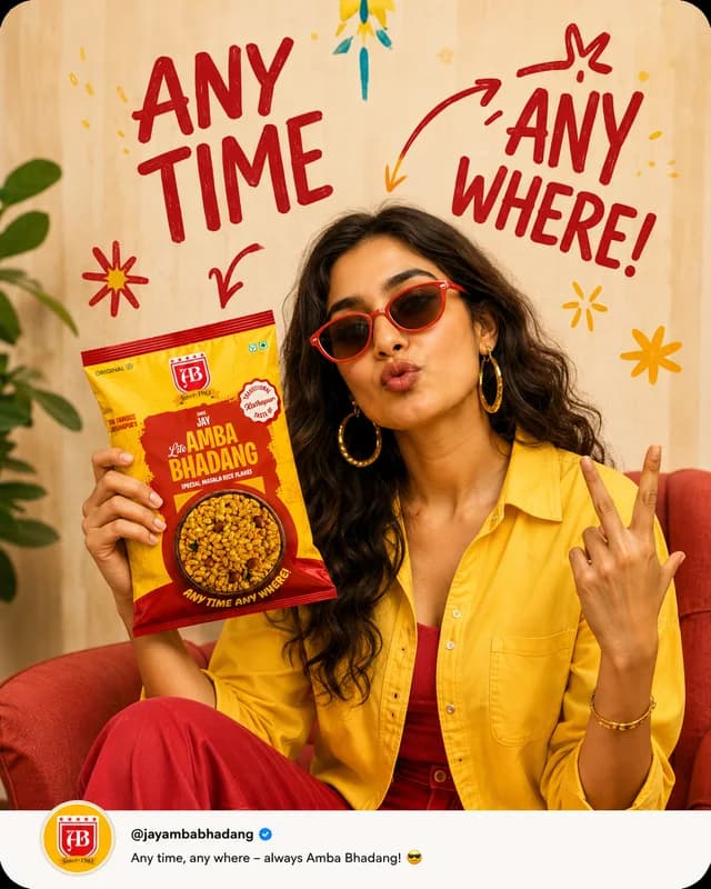 @jayambabhadang post, “Any time, any where, always Jay Amba Bhadang.”