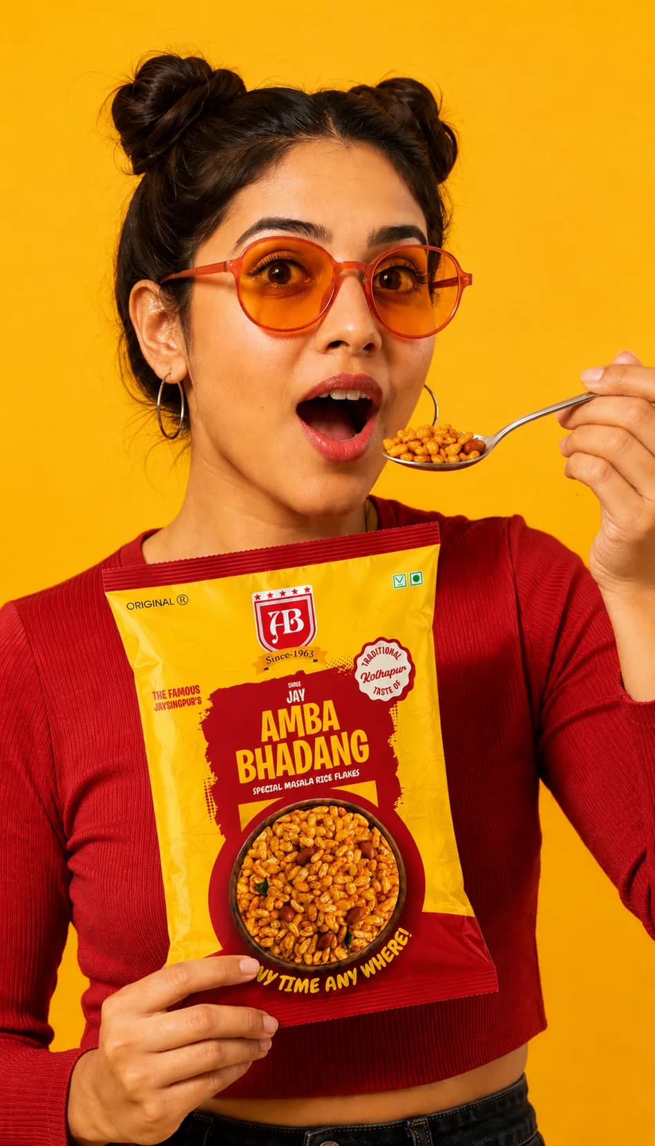@jayambabhadang post, snacking Jay Amba Bhadang straight from the pack